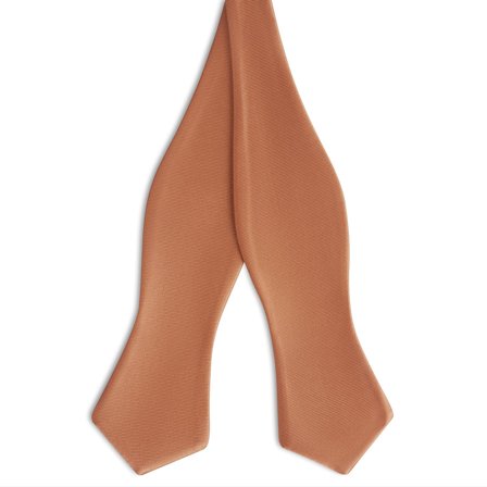 Koňakový saténový vázací motýlek s diamantovou špičkou pro muže - Vázací motýlky
