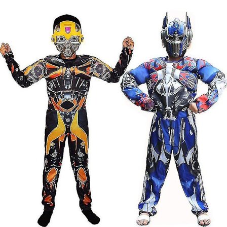 Halloween Kids Girls Transformers Bumblebee Cosplay Costume Optimus Party Jumpsuit Playsuit-i -a