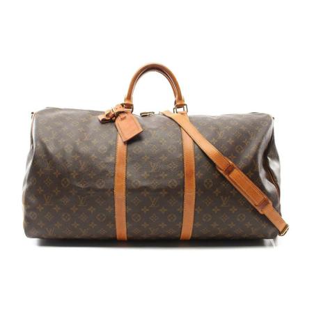 Louis Vuitton Vintage Pre-owned Keepall Bandouliere Monogram Taske Brun, Dame Vintage Tasker, Størrelse: ONE Size