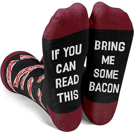 Uutuus Jos pystyt lukemaan tämän tuo minulle suolakurkku Hot Dog Popcorn sukat naisille, hauskat suolakurkku pekonia Hot Dog Pizza lahjat/pekonia 