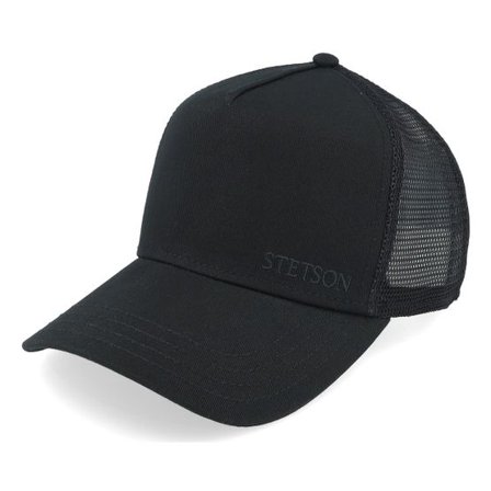 Stetson - Svart trucker Keps - Cotton Black Trucker @ Hatstore