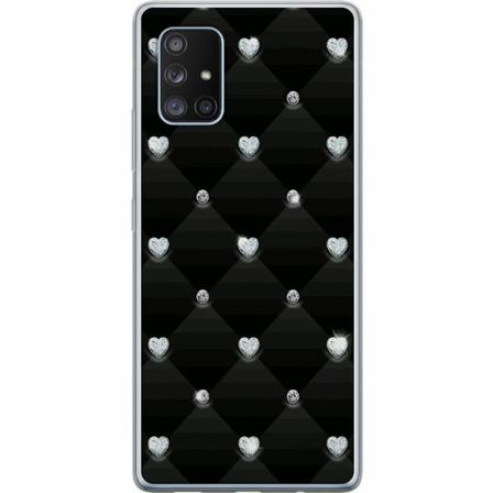 Samsung Galaxy A71 5g Genomskinligt Skal Bling Heart