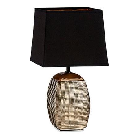 Bordslampa Svart/silvrig Rektangulär Med Relief (14 X 40 X 23 Cm