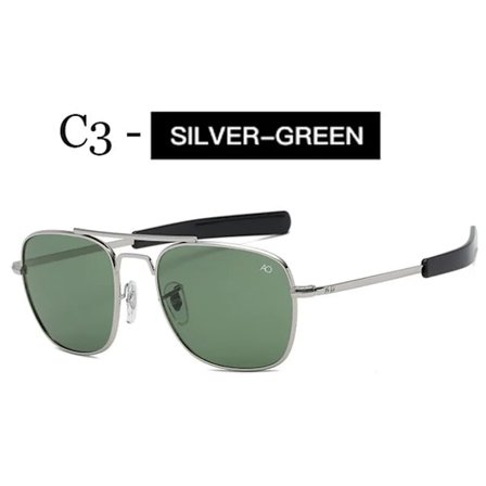 Herre luksusmærke Designer Solbriller Vintage mode Aviation AO Solbriller Til Mænd Amerikansk Hær Militær Optisk Glas Linse