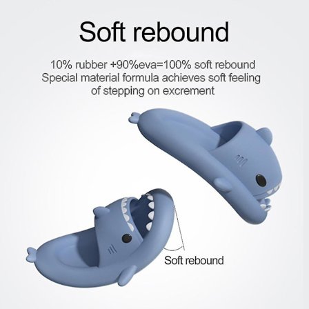 Cute Shark Couple Tofflor - Halkfria Eva Flip Flops för män, kvinnor, barn, utomhus