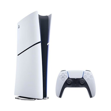 Digital spillekonsol - Sony - PlayStation 5 Slim - 825GB - Hvid - 35.5x13x43 cm - 4.1 kg - 1 lithium-ion batteri