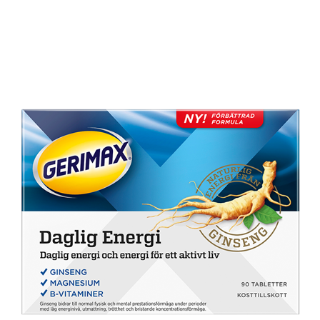 Gerimax Daglig Energi Med Ginseng 90 tabletter