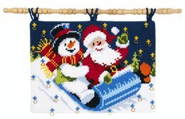 Broderikit Kalender Se upp i backen - Vervaco