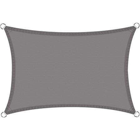 2x3m Suorakulmainen Vedenpitävä Aurinkopurje, Vedenpitävä Pes Aurinkopurje, 3x2m Suorakulmainen Varjostusverkko, grafiitinharmaa 2x3