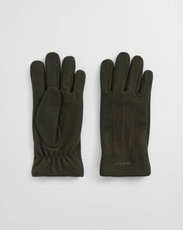 GANT Herren Melton Handschuhe (S-M) Grün