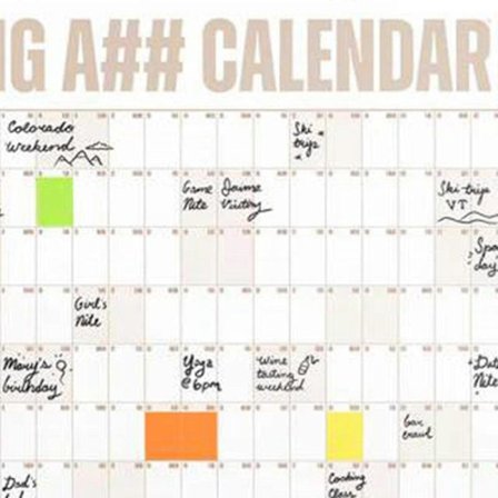 Ekstra Stor 2026 Kalender Rosa