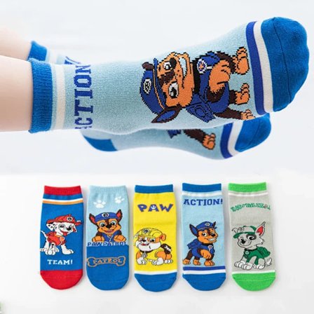 5 Par Nye Paw Patrol Sokker for Barn i Bomull, Søte Tegneserie Skye Chase Sokker for Barn, Baby, Høst, Myke Klesstilbehør 5 stk
