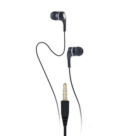 In-Ear Hörlurar/Headset 3,5mm Kontakt - Svart