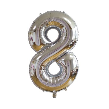Design House 95 Folieballong silver - 8 Partytillbehör Unisex 86