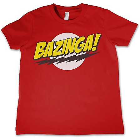 The Big Bang Theory Officiellt licensierad Bazinga Super Logo Unisex T-shirt för barn i åldern 3-12 år