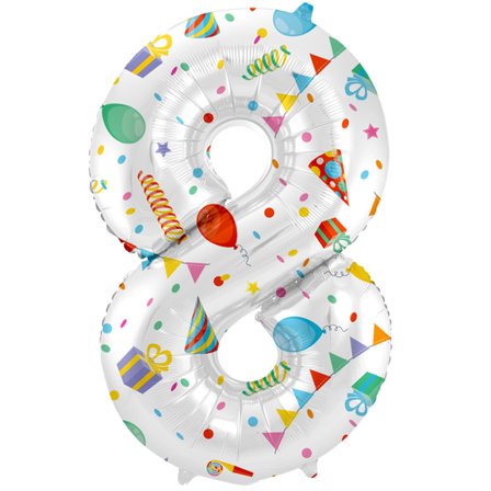 Sifferballong Joyful "0-9" Ciffer 8