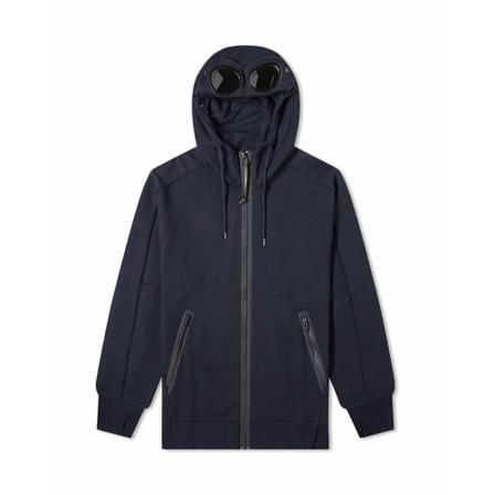 C.p. Company Diagonal Raised Fleece Goggle Hoodie Blå, Herre