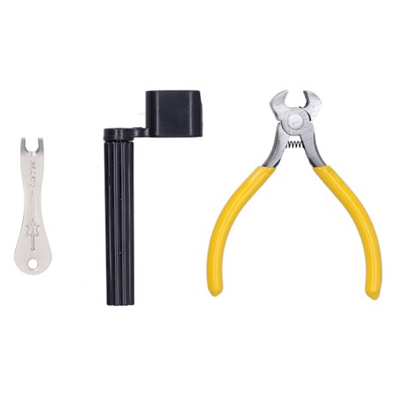 Guitar Vedligeholdelsesværktøj Sæt ABS Rustfrit Stål Endeskærende Tang Stiftudtrækker Vikler