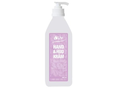 Liv Hand/Hudcreme oparfymerad 600ml - Lyreco - Städ och hygien - Tvål och hygien - Hand- och hudcremer
