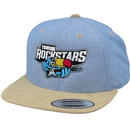 Iconic - Azul snapback Boné - Toucan Rockstars Chambray Suede Blue/Beige Snapback @ Hatstore