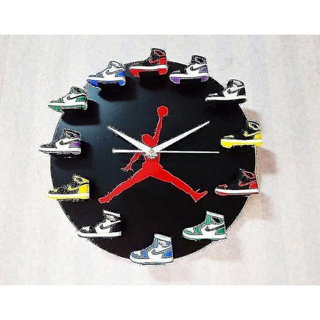 3d Aj Basketball Sneakers Væg Ur Kreativt Ur