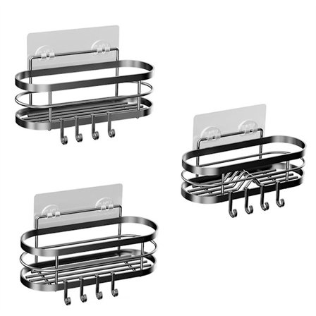 Brusehylde, klæbende brusearrangør til badeværelse, brusehylde til indvendig bruser, rustfrit brusehylde i rustfrit stål