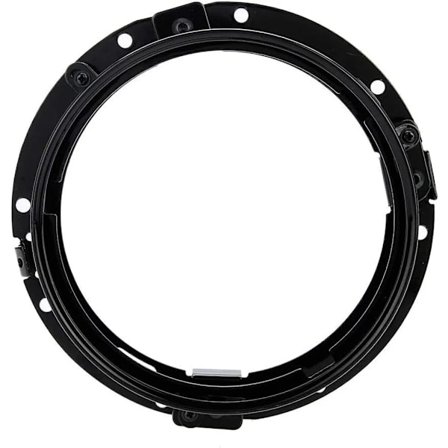 7'' Rund Scheinwerfer Montagehalterung Ring Aluminiumlegierung Schwarz Silber (Schwarz)