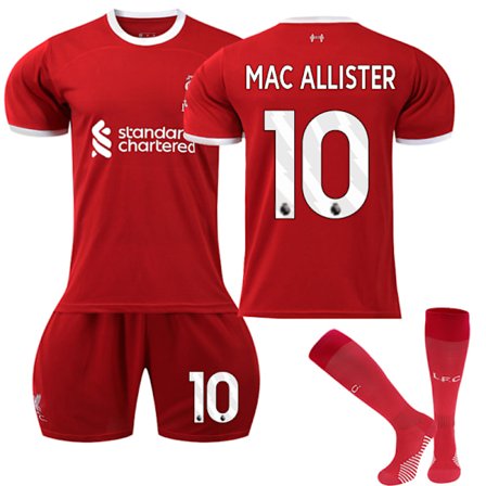 Liverpoolin Kotipelipaita Lapsille 23-24, Numero 10 Mac Allister