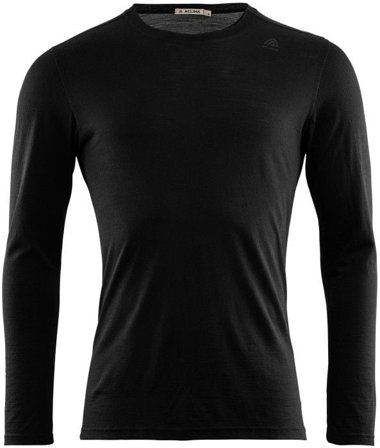 Aclima M's LightWool Undershirt Long Jet Black