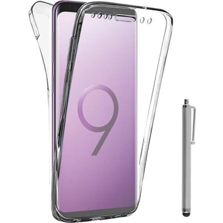 Siliconfodral - Samsung - Galaxy S9+ - Heltäckande skydd - Transparent - Stylus ingår