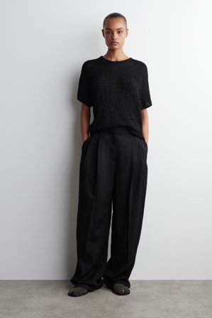 COS Slingback-Sandalen Aus Leder Mit Kreuzriemen in Grau - Frauen