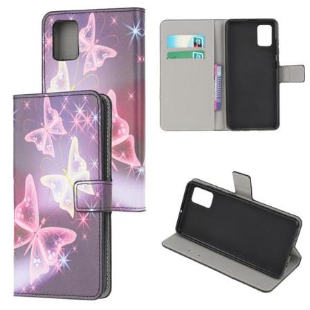 Plånboksfodral Samsung Galaxy A41 - Lila / Fjärilar