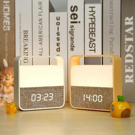 Vekkerklokke Nattlys for Barn/Ungdom, Dimbar Varm Hv