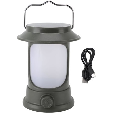 Bærbar solcelle-campinglanterne, letvægt, USB-genopladelig, teltlampe, strømafbrydelse, vandring, udendørs og indendørs [Energiklasse A]