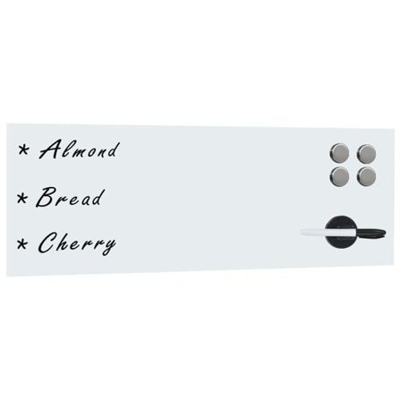 vidaXL Whiteboard magnetisk väggmonterad glas 60x20 cm