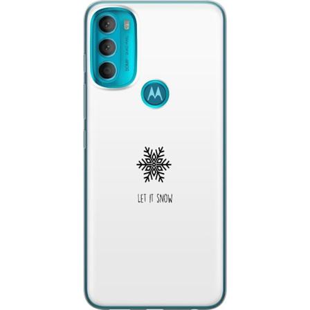 Motorola Moto G71 5G Gennemsigtig cover Lad det sne