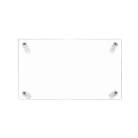 Ergonomisk laptopstander i akryl til skrivebordsskærm med computeropbevaring og løftefunktion