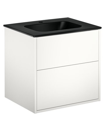 Gustavsberg Artic GB71ACVU60TM38 Kommodpaket vit/mattsvart, 60 cm, 2 lådor Vit/mattsvart, Badrum