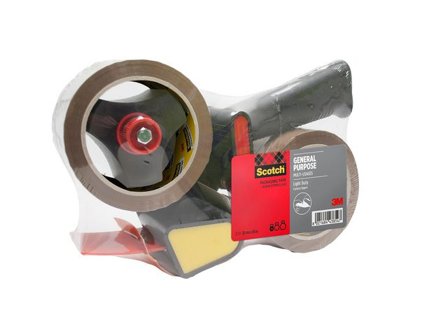 SCOTCH Packtejp PP acryl med hållare 2/fp - Lyreco - Emballage och lagerutrustning - Packtejper - Packtejphållare