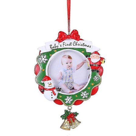 Julefotoramme 2021 Mitt Første Bilde / Babys Første Bilde Dekorasjon Minnesmerke Juletrepynt Nyfødt
