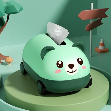 Sarjakuvapaperilaatikko pitää työpöydän siistinä