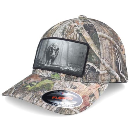 Hunter - Camo flexfit Keps - Big Boar Wide Timber Kanati Camo Pattern Flexfit @ Hatstore
