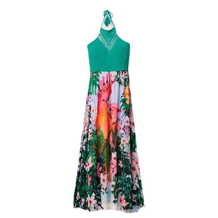 Desigual - Sommarklänningar - Grön - Dam - Storlek: L, Dam, Storlek: L