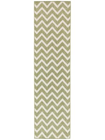Tappeto Per Interni/Esterni Lavable Piccolo Capri - Verde Oliva 80X300
