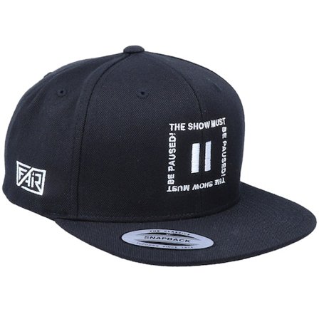 Fair - Noir snapback Casquette - Show Must Be Paused Black Snapback @ Hatstore