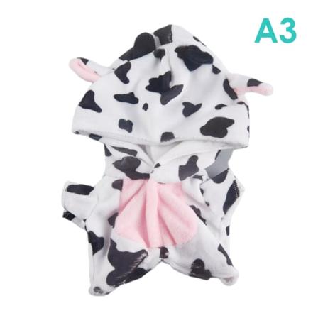 Onesie Bukser 20cm Dukkedrakt Pyjamas Dukke Klær Dukketilbehør ku farge 20*12cm cow color 20*12cm