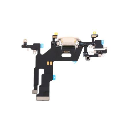 Iphone 11 Laddkontakt Med Flex - Svart Vit