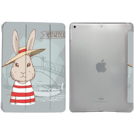 Fodral iPad 9:e 2021 8:e 2020 7:e 2019 [ iPad 9 iPad 8 iPad 7 ] 10,2 tum UltraSlim Honeycomb Mönstrat Tryckt Fodral - Kaninhatt