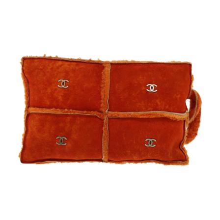 Chanel Vintage Clutches , Oranje , Dames , Maat: ONE Size Vintage Tassen