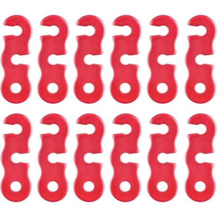 Tältlinjespännare 12 st, Tältlinjespännare i Aluminiumlegering, Tälttillbehör för Vandring Camping ( Röd )